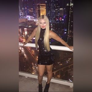 Forever 21 sequin black dress